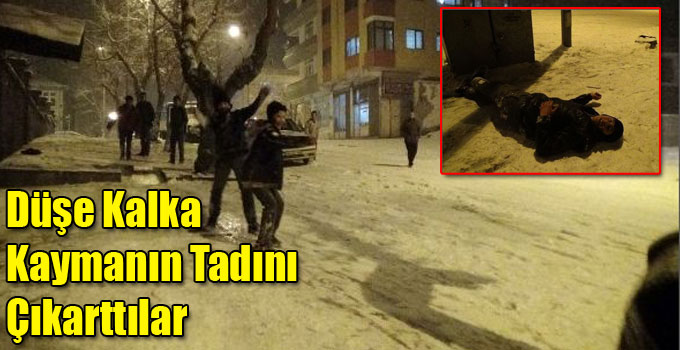 Düşe Kalka Kaymanın Tadını Çıkarttılar