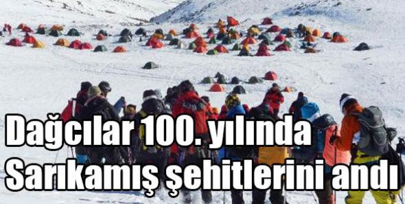 Dağcılar 100. yılında Sarıkamış şehitlerini andı
