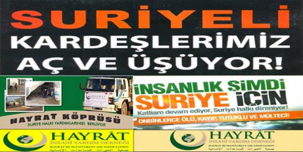 Hayrat İnsani Yardım Kars Şubesinden Suriye’ye Yardım