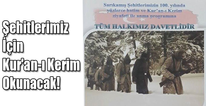 Şehitlerimiz İçin Kur'an-ı Kerim Okunacak!