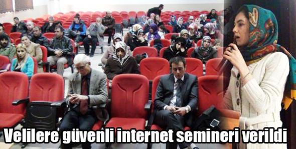 Velilere güvenli internet semineri verildi