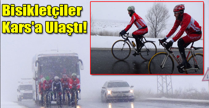 Bisikletçiler Kars'a Ulaştı!