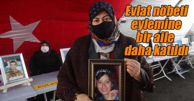 Evlat nöbeti eylemine bir aile daha katıldı