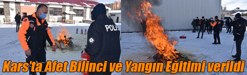 Kars’ta Afet Bilinci ve Yangın Eğitimi verildi