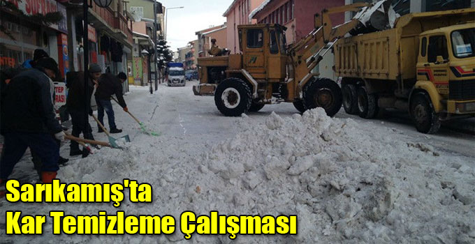 Sarıkamış'ta Kar Temizleme Çalışması