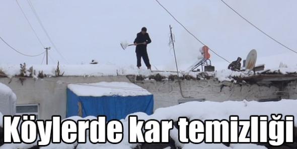 Köylerde kar temizliği