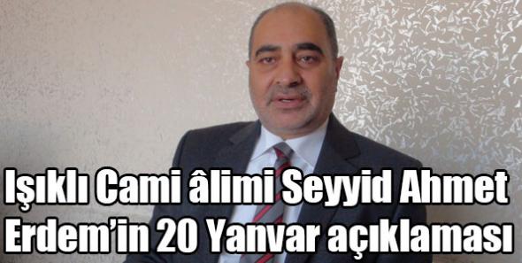 Erdem’in 20 Yanvar açıklaması