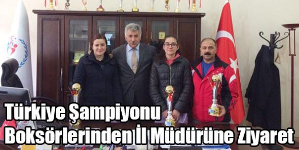 Türkiye Şampiyonu Boksörlerinden İl Müdürüne Ziyaret