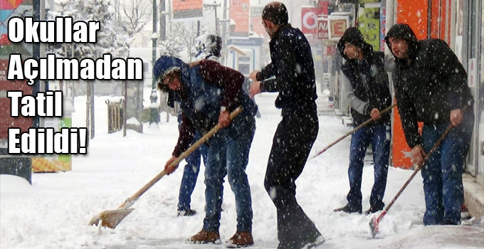 Okullar Açılmadan Tatil Edildi!