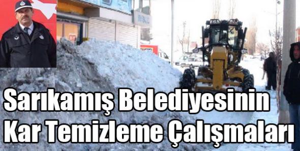 Sarıkamış Belediyesinin Kar Temizleme Çalışmaları