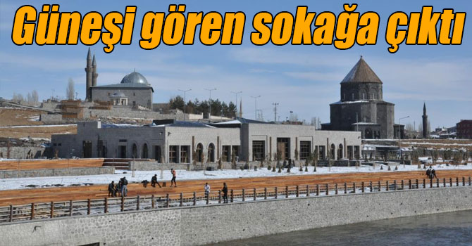 Kars’ta bahar havası yaşanıyor