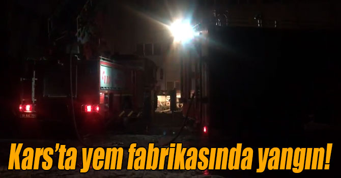 Kars’ta yem fabrikasında yangın!