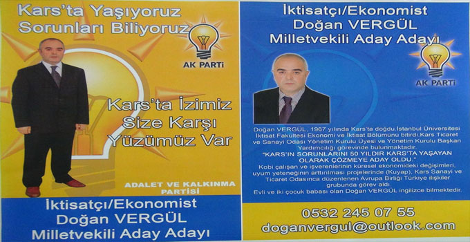 Doğan Vergül AK Parti Kars Milletvekili Aday Adayı
