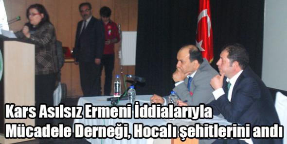 Kars Asılsız Ermeni İddialarıyla Mücadele Derneği, Hocalı şehitlerini andı