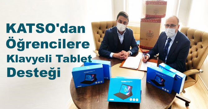 KATSO'dan öğrencilere klavyeli tablet desteği