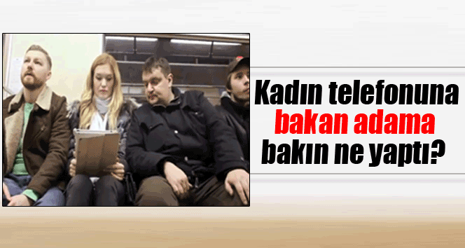 Kadın telefonuna bakan adama bakın ne yaptı!