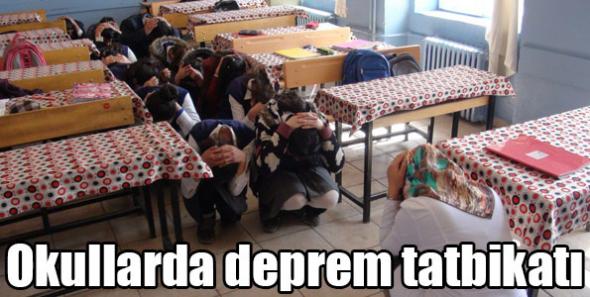 Okullarda deprem tatbikatı