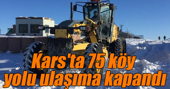 Kars'ta 75 köy yolu ulaşıma kapandı