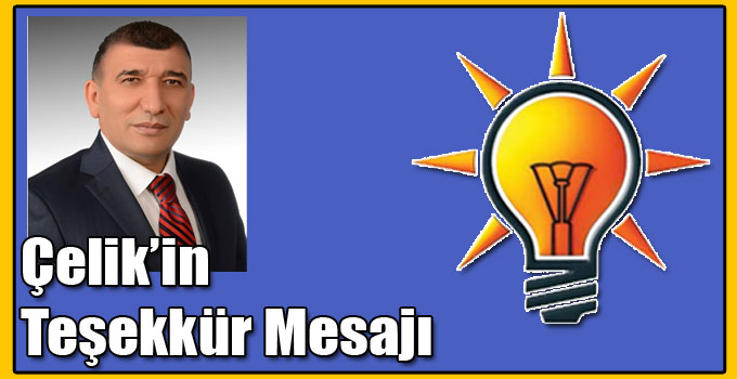 Tekin Çelik’in Teşekkür Mesajı