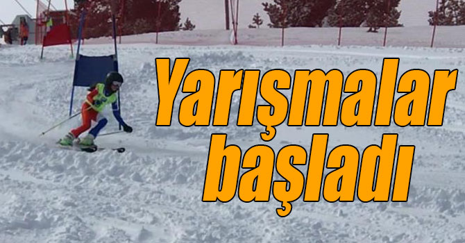 Alp Disiplini kayak yarışmaları Sarıkamış Cıbıltepe Kayak Merkezi’nde başladı