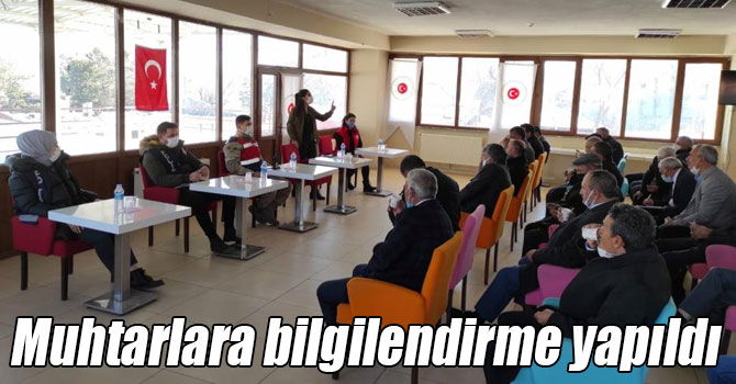 Muhtarlara aile içi şiddet bilgilendirilmesi yapıldı