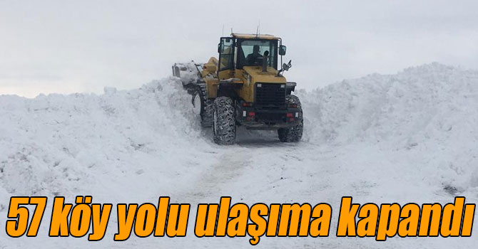 Kars'ta 57 köy yolu ulaşıma kapandı