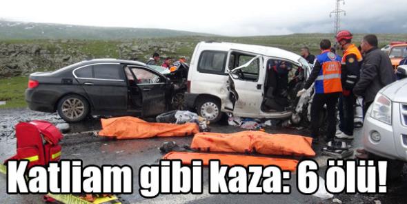 Katliam gibi kaza: 6 ölü!