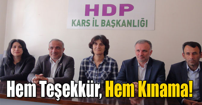 HDP'den Hem Teşekkür, Hem Kınama!