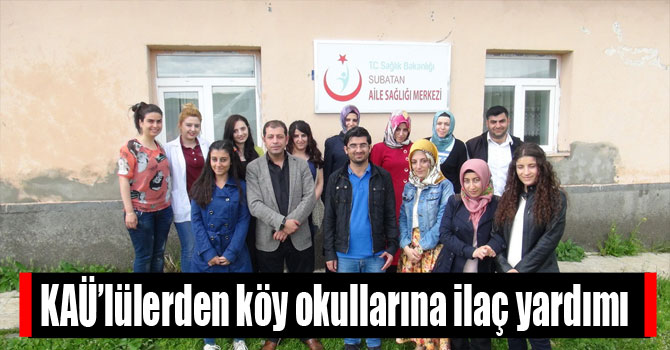 KAÜ’lülerden köy okullarına ilaç yardımı