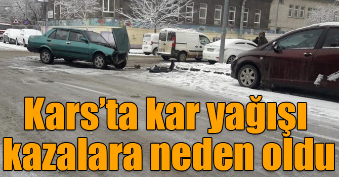 Kars’ta kar yağışı kazalara neden oldu