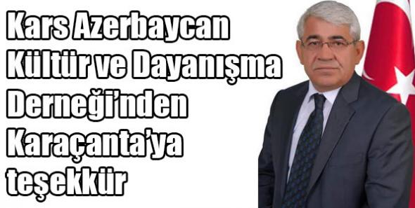 Kars Azerbaycan Kültür ve Dayanışma Derneği’nden Karaçanta’ya teşekkür