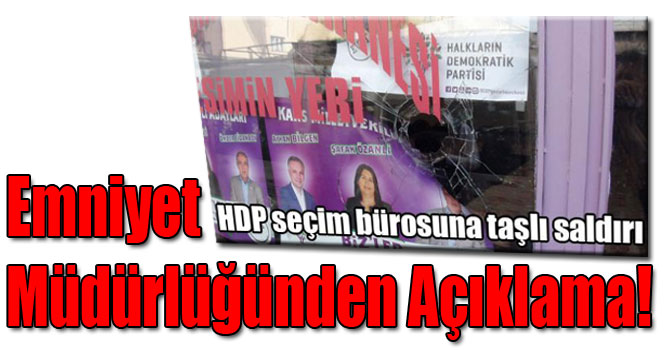 Emniyet Müdürlüğünden Açıklama!