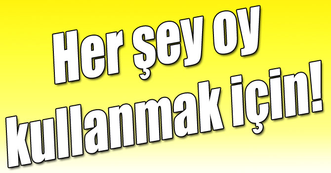 Her şey oy kullanmak için!