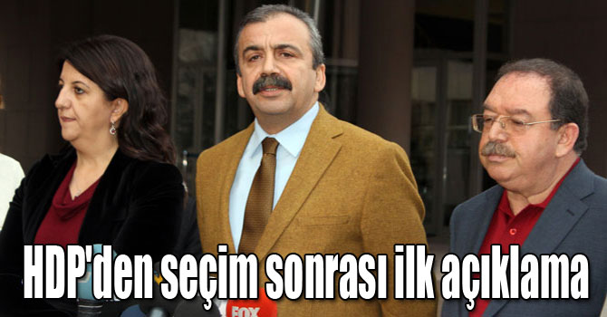 HDP'den seçim sonrası ilk açıklama