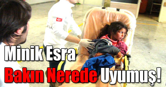 Minik Esra Bakın Nerede Uyumuş!