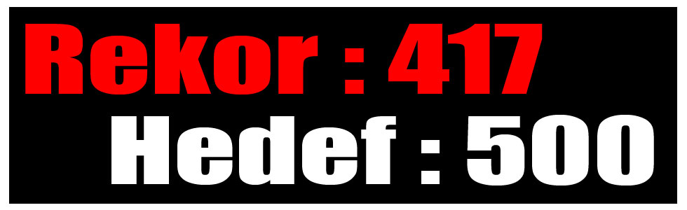 Rekor : 417, Hedef : 500