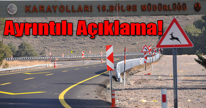 Karayolları'ndan Ayrıntılı Açıklama!