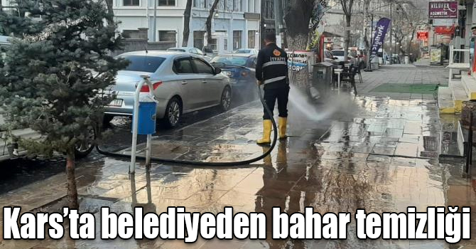 Kars’ta belediyeden bahar temizliği