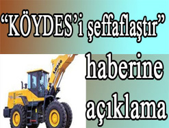 KÖYDES’i şeffaflaştır” haberine açıklama