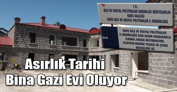 Asırlık Tarihi Bina Gazi Evi Oluyor