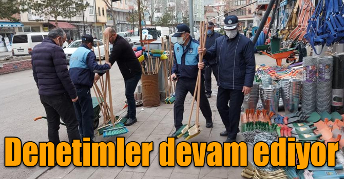 Kaldırım işgali denetimleri devam ediyor