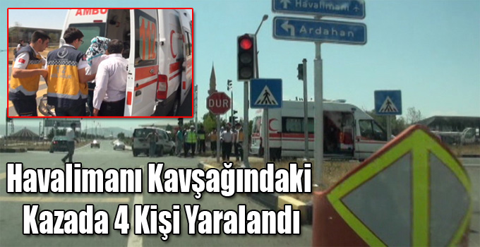 Havalimanı Kavşağındaki Kazada 4 Kişi Yaralandı