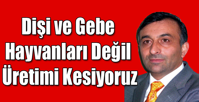 Dişi ve Gebe Hayvanları Değil Üretimi Kesiyoruz