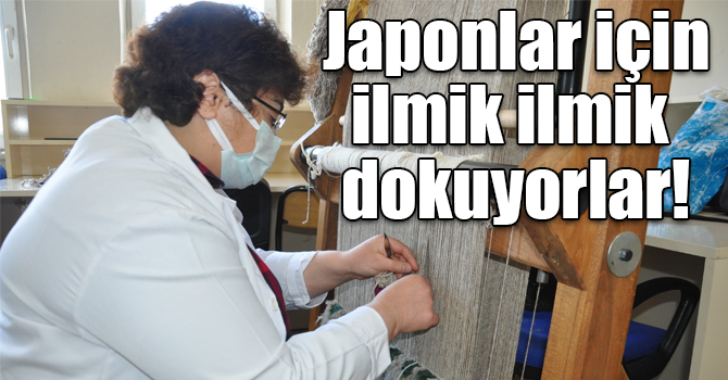 Karslı kadınlar Japonlar’a ilmik ilmik halı dokuyor