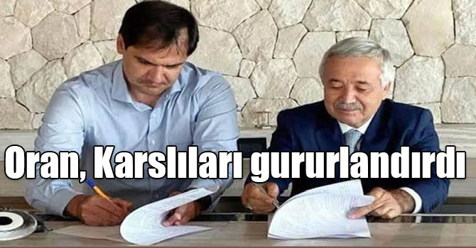 Hemşerimiz Öztürk Oran Karslıları gururlandırdı