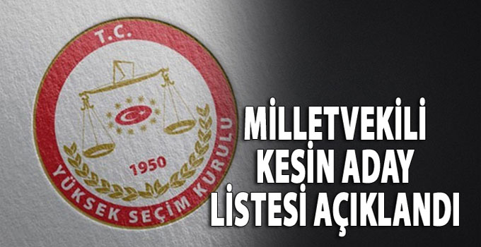 Kars Milletvekili Kesin Aday Listesi Açıklandı