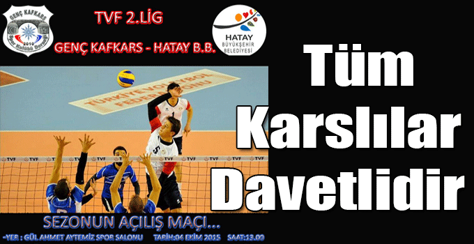 Genç Kafkars, Hatay Büyükşehir Belediyespor’u Konuk Ediyor