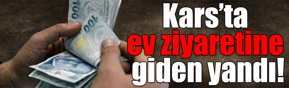 Kars’ta bayramda ev ziyaretine giden yandı!