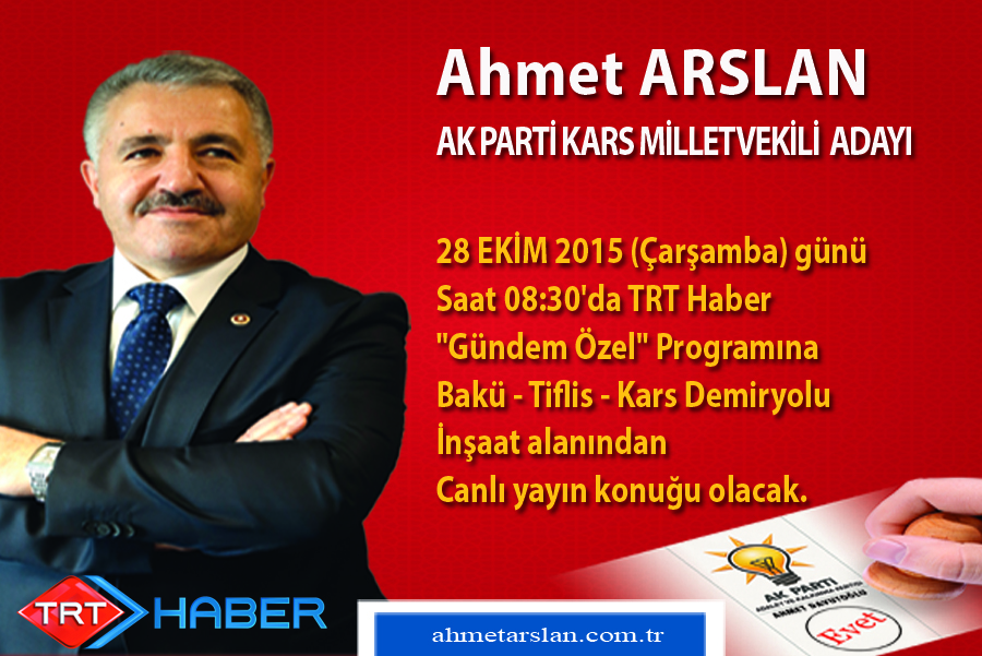 Ahmet Arslan, TRT Haber'de!