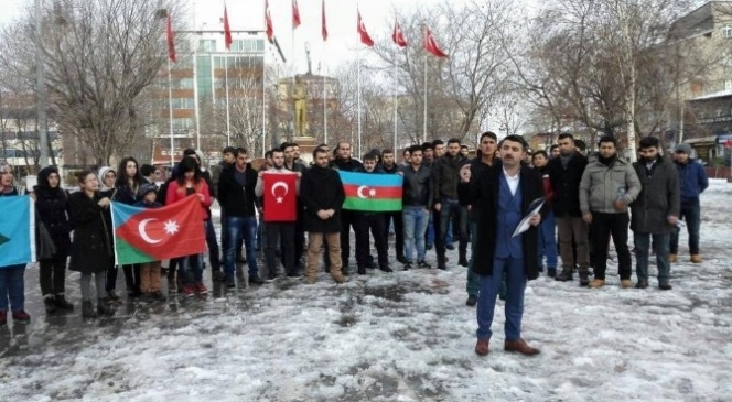 Ardahan'lı Ülkücülerden İran Protestosu